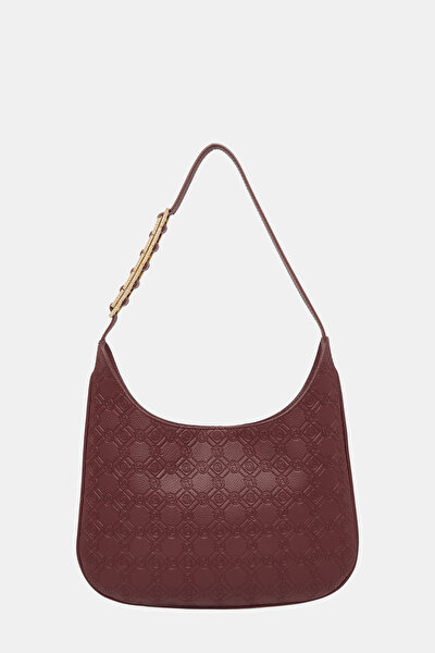 MAROON MONOGRAM LEATHER BAG 3