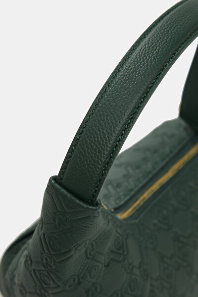 GREEN MONOGRAM LEATHER BAG 5