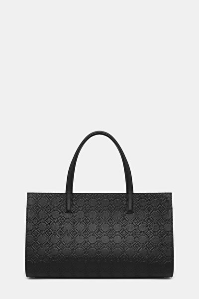 BLACK MONOGRAM LEATHER BAG 3