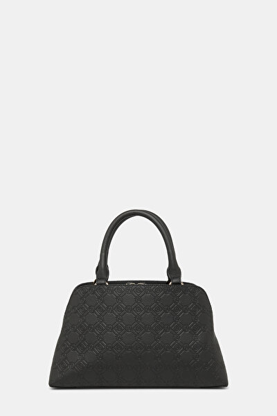 BLACK MONOGRAM LEATHER BAG 3