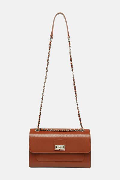 TAN MONOGRAM LEATHER BAG 3