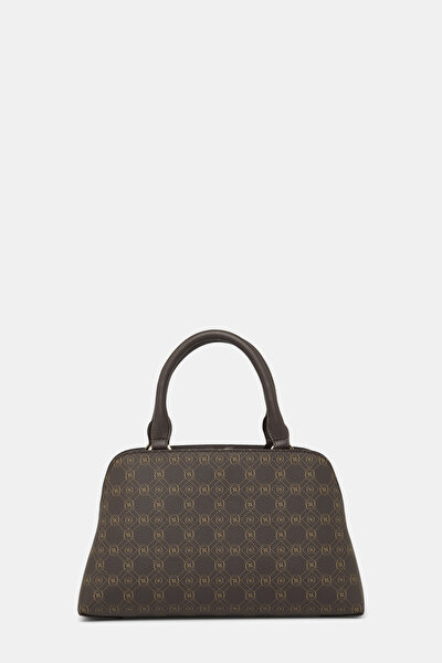 BEIGE MONOGRAM LEATHER BAG 3