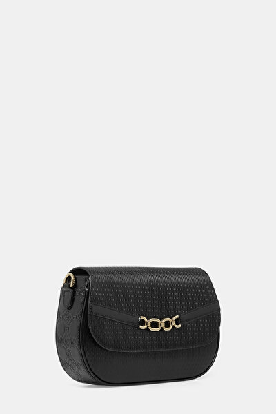 BLACK MONOGRAM LEATHER BAG 3