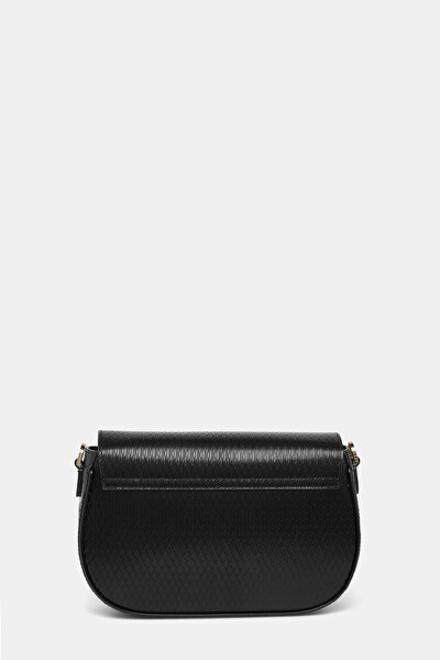 BLACK MONOGRAM LEATHER BAG 4