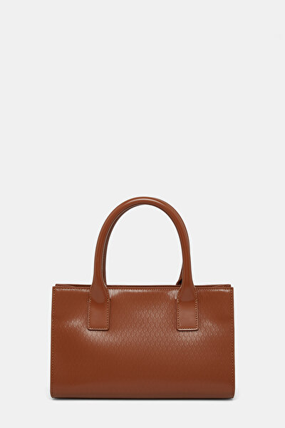 TAN MONOGRAM LEATHER BAG 4