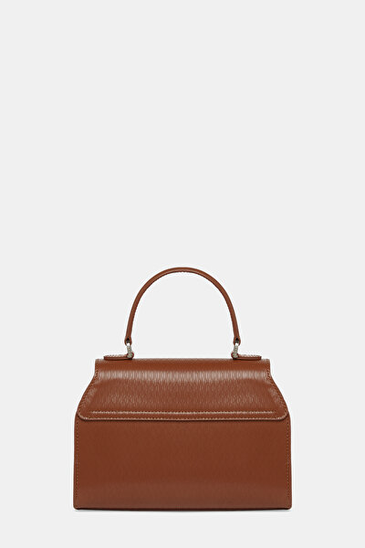 TAN MONOGRAM LEATHER BAG 4