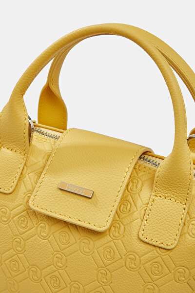 YELLOW MONOGRAM LEATHER BAG 5
