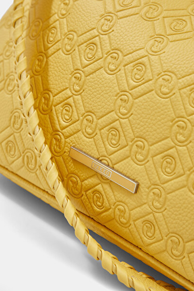 YELLOW MONOGRAM LEATHER BAG 5