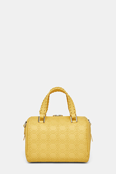 YELLOW MONOGRAM LEATHER BAG 4