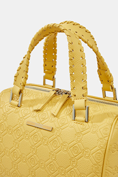 YELLOW MONOGRAM LEATHER BAG 5