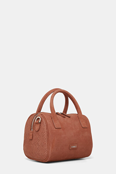 TAN MONOGRAM LEATHER BAG 3