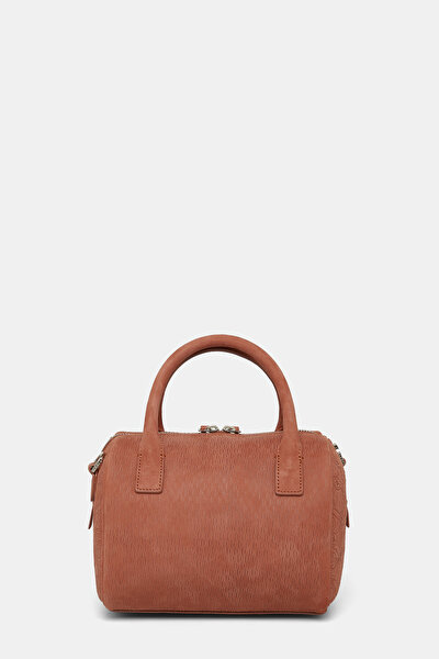 TAN MONOGRAM LEATHER BAG 4