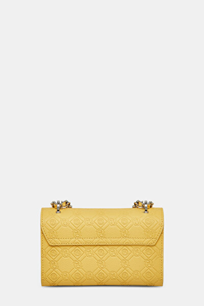 YELLOW MONOGRAM LEATHER BAG 5