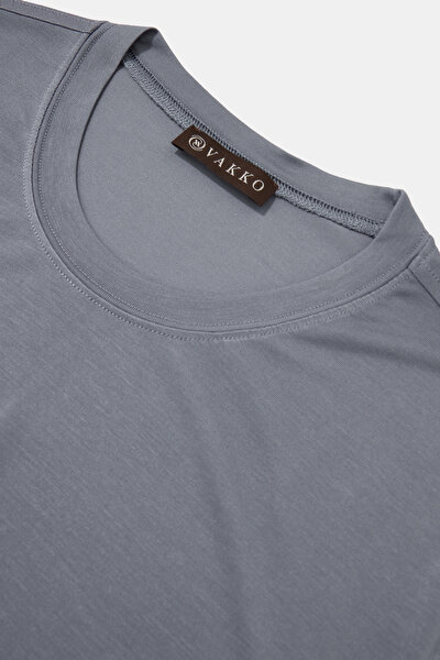 DARK BLUE BASIC / ROUND NECKLINE SHORT SLEEVE TSHIRT 3