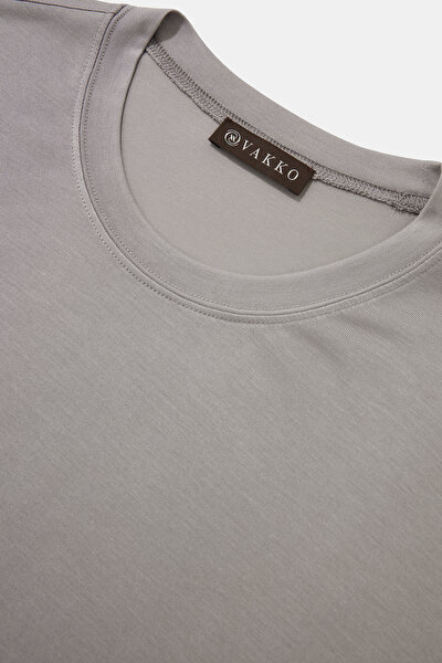 SMOKED BASIC / ROUND NECKLINE SHORT SLEEVE TSHIRT 3