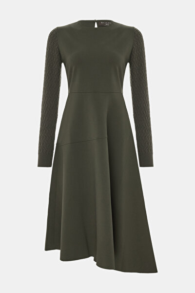 KHAKI LONG SLEEVE DRESS 8