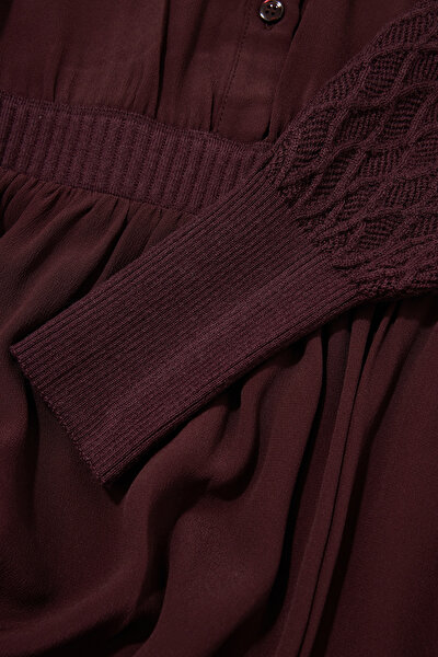 MAROON LONG SLEEVE DRESS 9