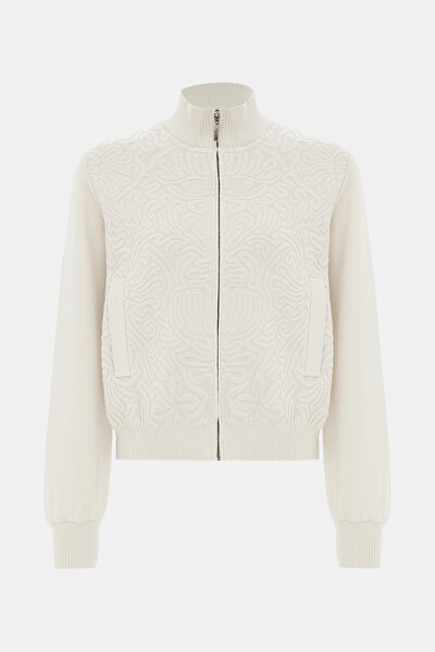 ECRU UPRIGHT COLLAR SWEATSHIRT 8