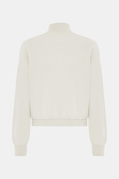 ECRU UPRIGHT COLLAR SWEATSHIRT 9