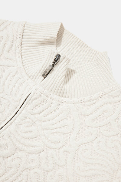 ECRU UPRIGHT COLLAR SWEATSHIRT 10