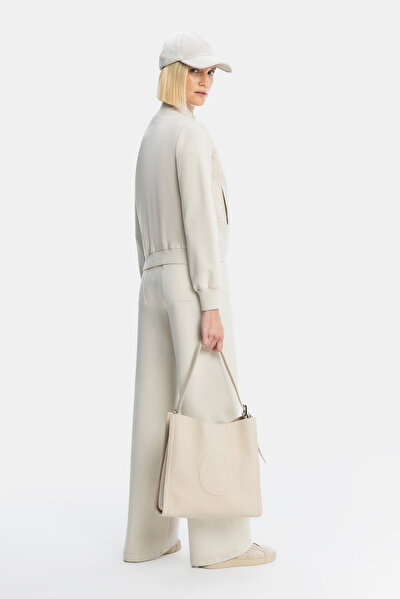 ECRU UPRIGHT COLLAR SWEATSHIRT 3