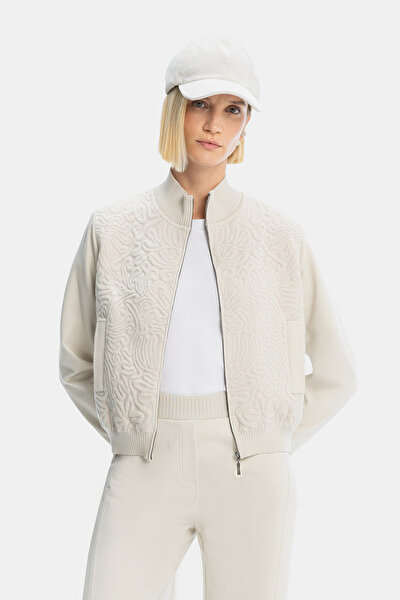 ECRU UPRIGHT COLLAR SWEATSHIRT 5