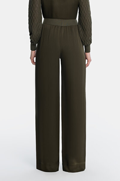 KHAKI WIDE LEG SPORTS TROUSERS 3