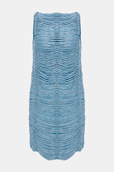 BLUE SLEEVELESS DRESS 8