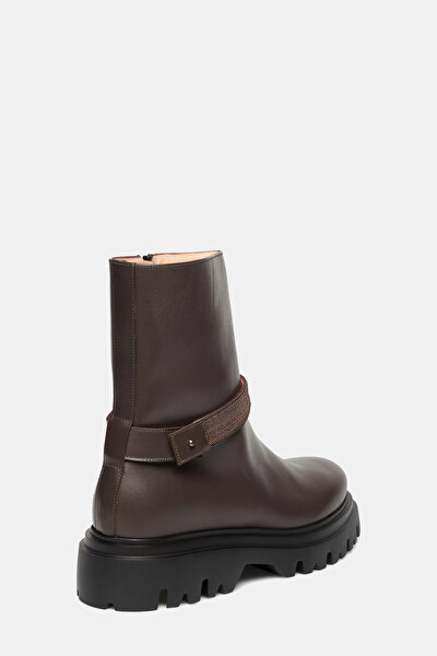 BROWN LEATHER BOOT 3
