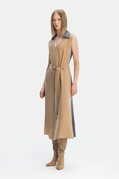 GREY SLEEVELESS DRESS 4