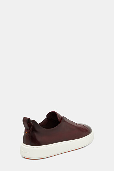BAĞCIKSIZ , KAUÇUK TABANLI DERİ SNEAKER 3