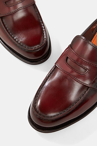 MAROON LEATHER SHOES 4