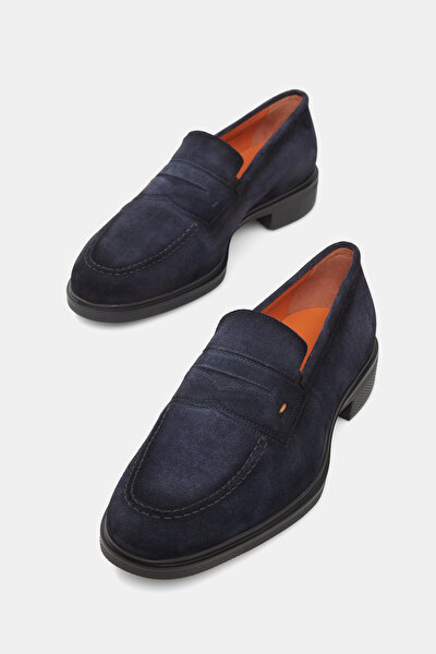 NAVY BLUE LEATHER SHOE 4