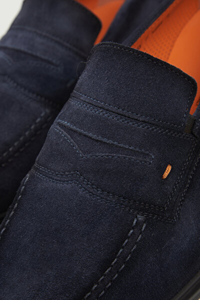 NAVY BLUE LEATHER SHOE 5