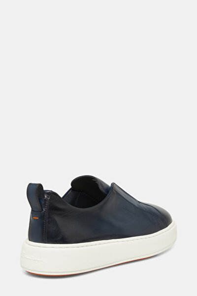 BAĞCIKSIZ ,  KAUÇUK TABANLI DERİ SNEAKER 3