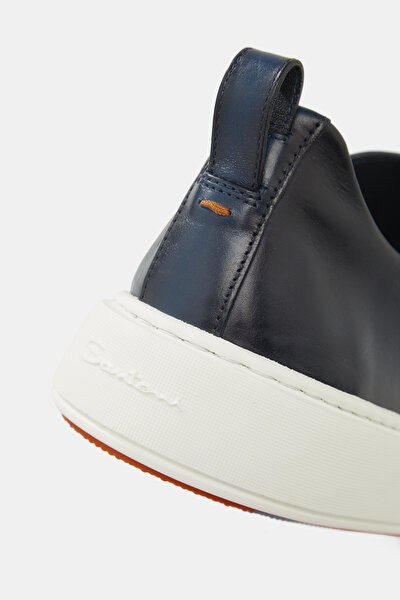 BAĞCIKSIZ ,  KAUÇUK TABANLI DERİ SNEAKER 4