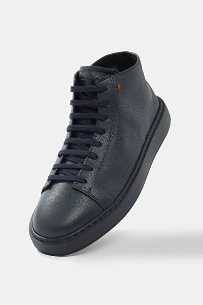 DARK NAVY BLUE LEATHER BOOT 5