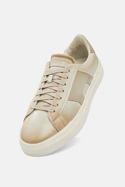 BAĞCIKLI, KAUÇUK TABANLI DERİ SNEAKER 5