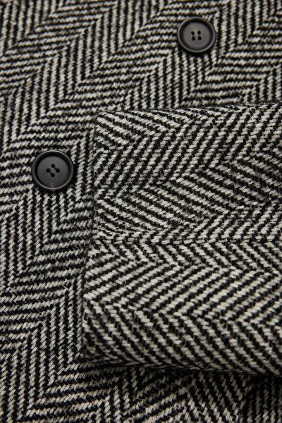 GREY HERRINGBONE ALPACA WOOL TOPCOAT 8