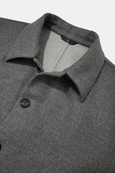 GREY WOOL ELASTANE COAT 3