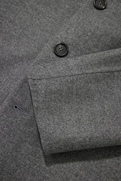 GREY WOOL ELASTANE COAT 4