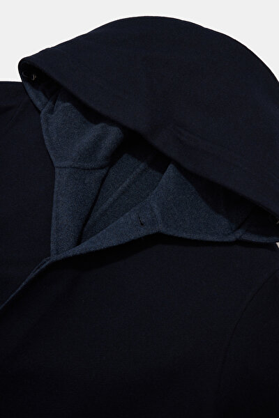 NAVY BLUE WOOL/CASHMERE TOPCOAT 8