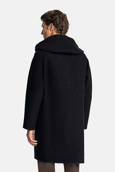 NAVY BLUE WOOL/CASHMERE TOPCOAT 3
