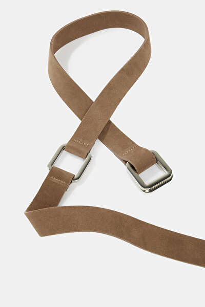 CAMEL SUEDE BELT 3