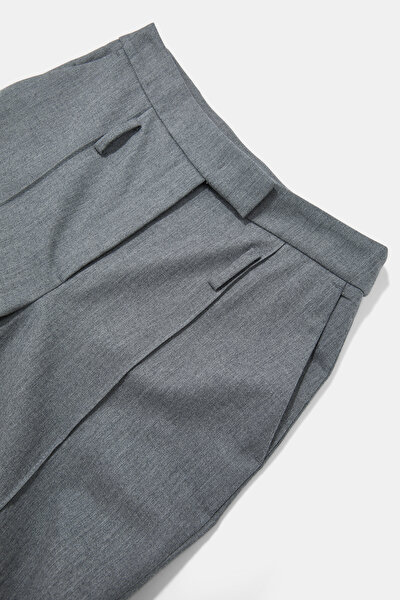 GREY STRAIGHT CUT TROUSERS 8
