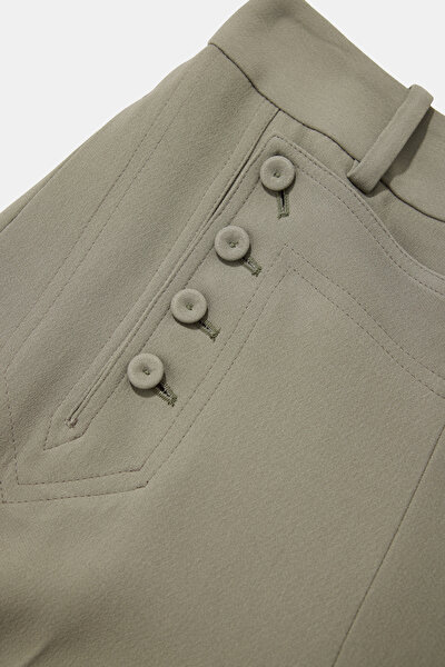 LIGHT GREEN WIDE LEG TROUSERS 3