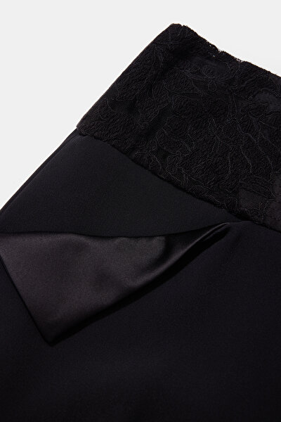 BLACK WIDE LEG TROUSERS 3