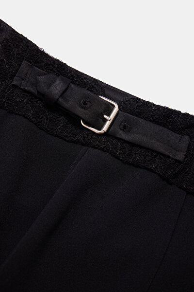 BLACK WIDE LEG TROUSERS 4