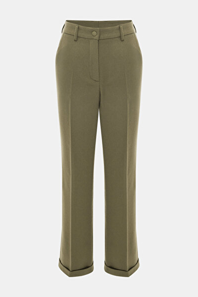 GREEN WIDE LEG TROUSERS 4