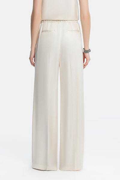 ECRU WIDE LEG TROUSERS 4